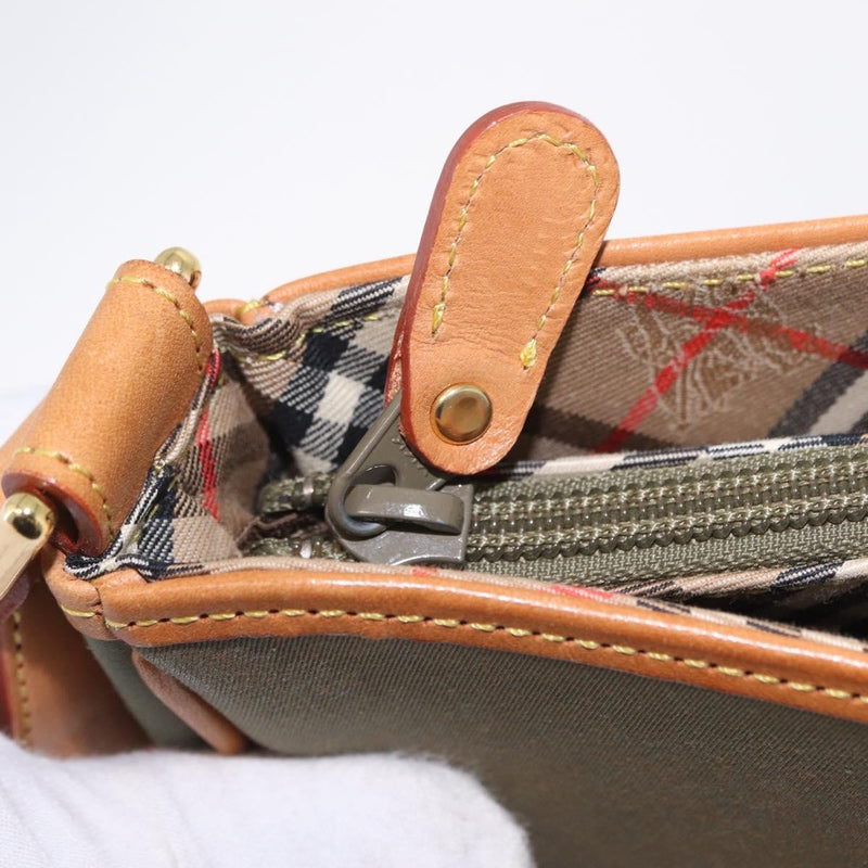 Burberry Shoulder Bag Nova Check Coated Canvas Khaki