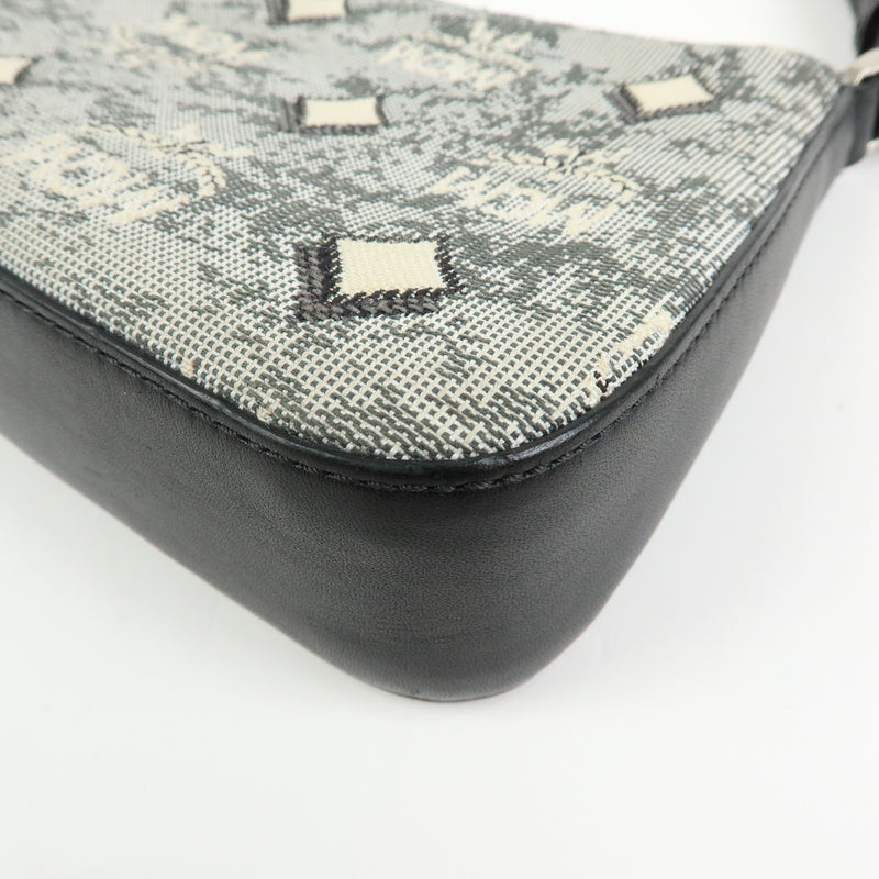 Mcm Vintage Vicetos Leather Gray Canvas Bag