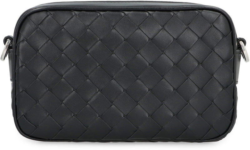Bottega Veneta Intrecciato Camera Bag — Black Calfskin