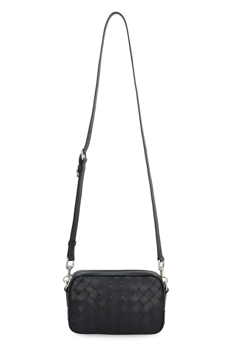 Bottega Veneta Intrecciato Camera Bag — Black Calfskin