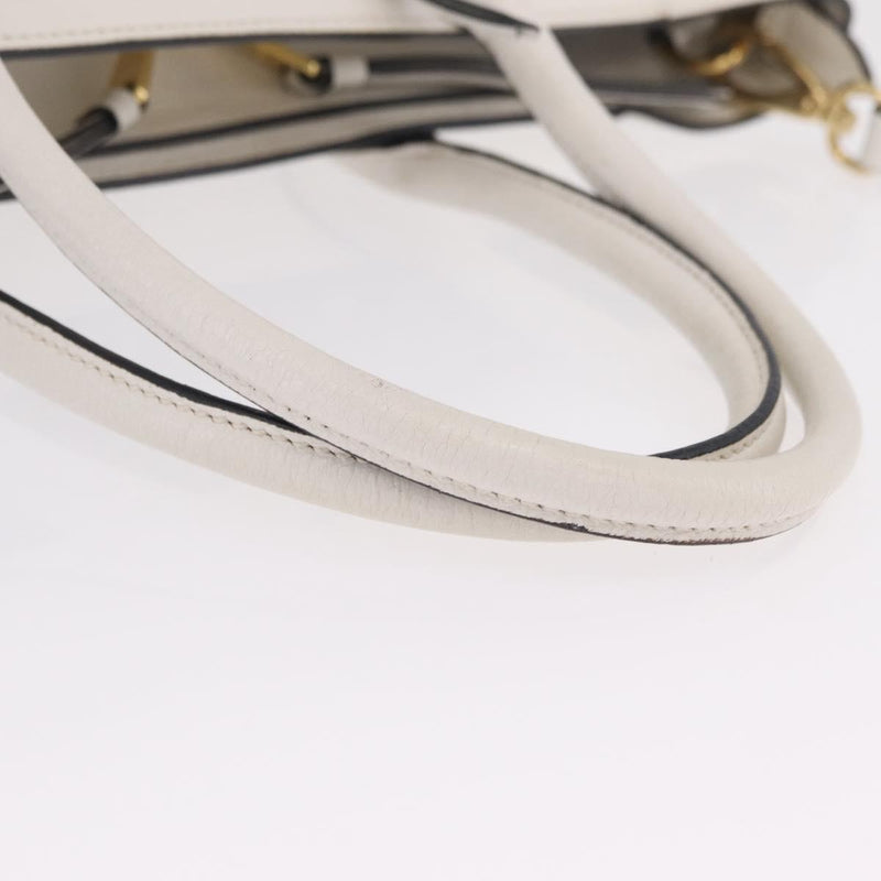 Miu Miu Madras Front Zip Leather White Bag