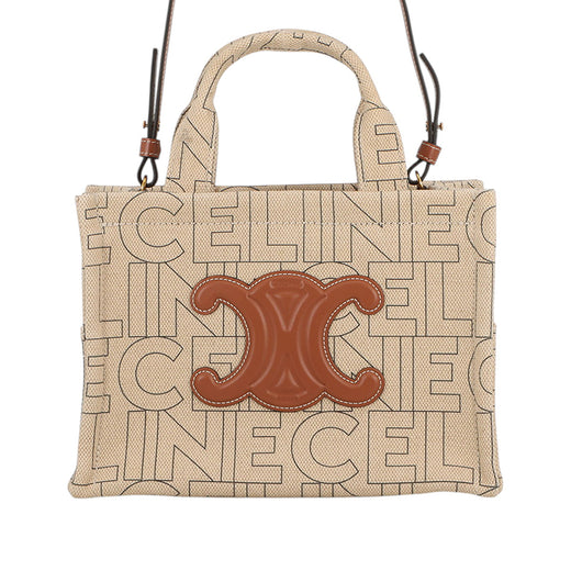 Small Printed Canvas Triomphe Cabas Thais Tote - Image 1