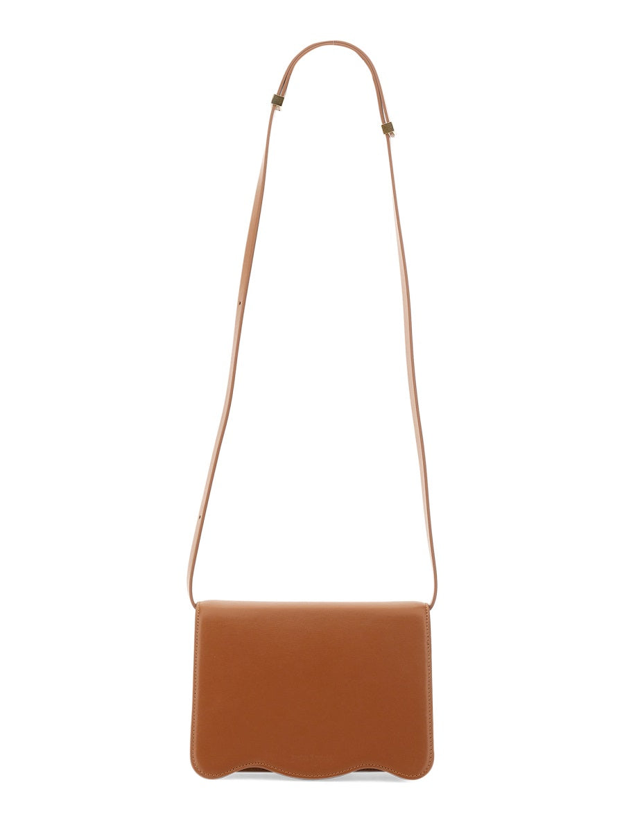 Palm Angels Leather Flap Shoulder Bag — Brown Lining Polyurethane