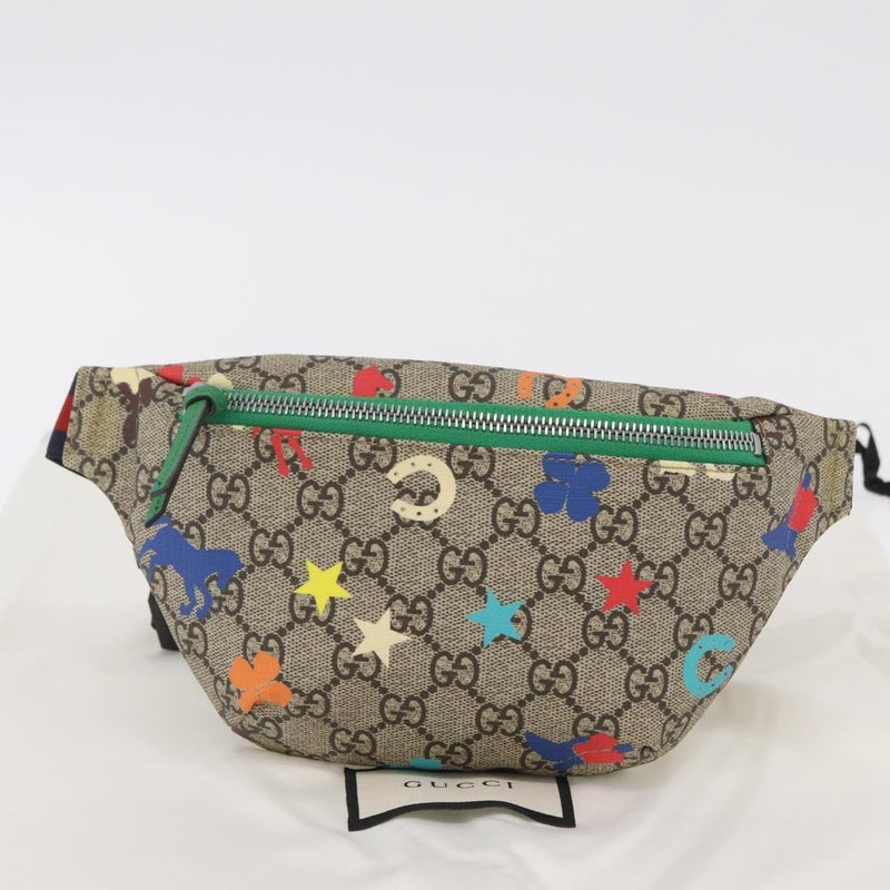 Gucci Childrens Belt Bag Printed Gg Coated Canvas Beige