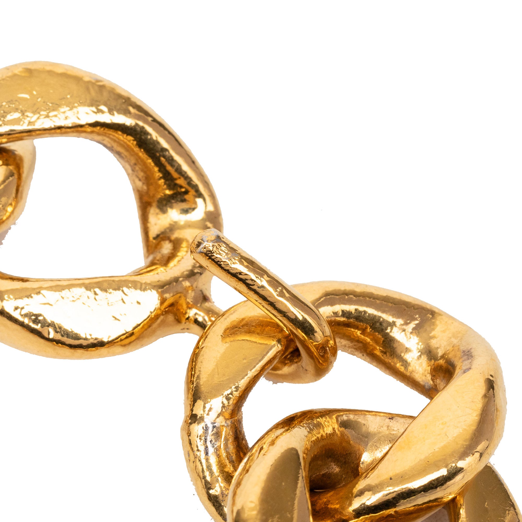 CC Gold Plated Logo Chain Necklace - Image 4