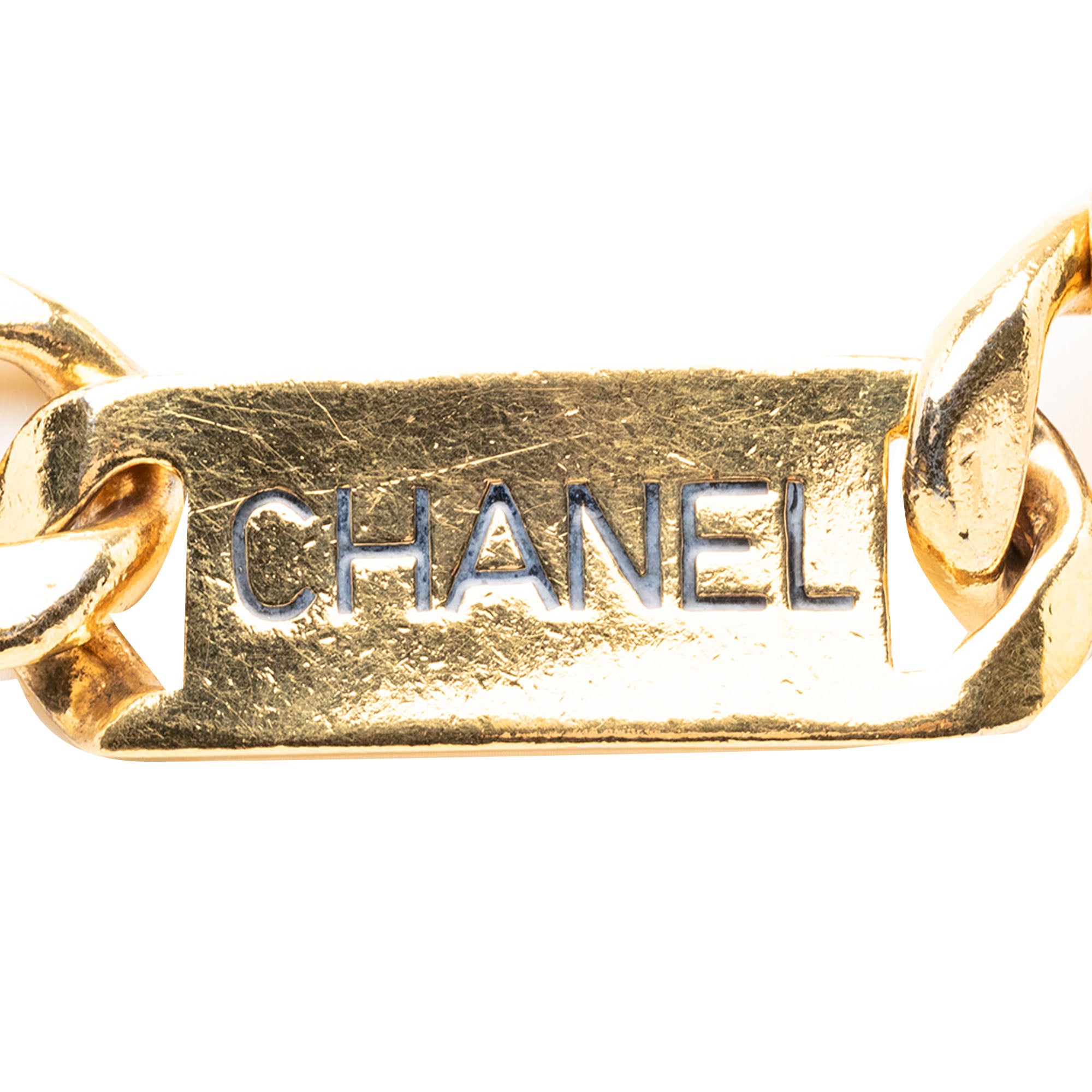 CC Gold Plated Logo Chain Necklace - Image 5