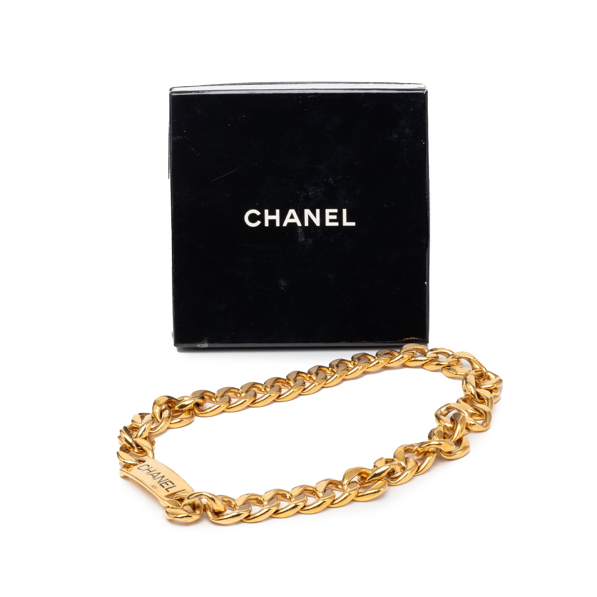 CC Gold Plated Logo Chain Necklace - Image 7