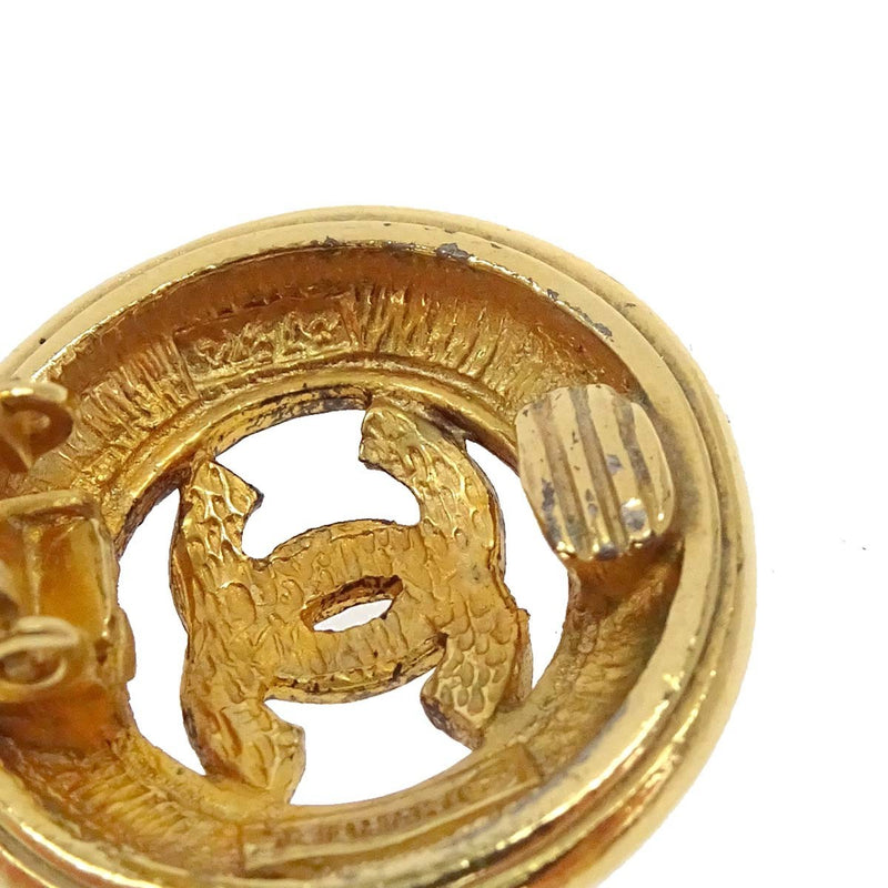 Chanel Cc Button Clip-On Metal Gold Gold_plated Bijoux