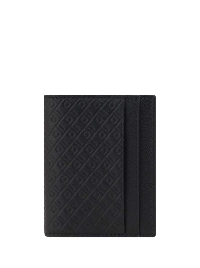 Ferragamo Billfold Calf Leather Card Case — Black Cases