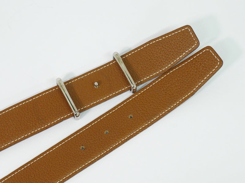 Hermes H Dancre Reversible Belt Leather Black
