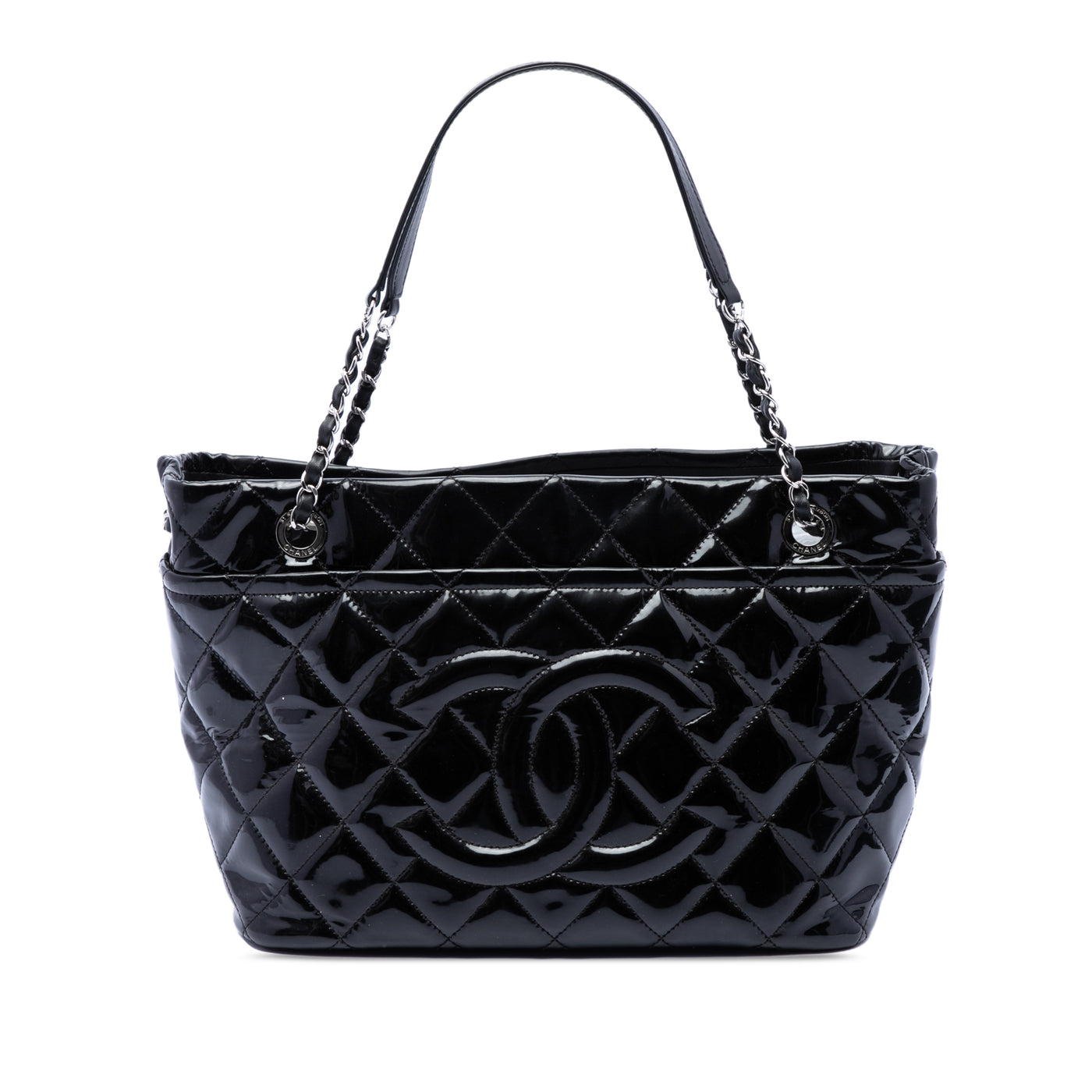 CC Quilted Patent Timeless Soft Tote - Image 1