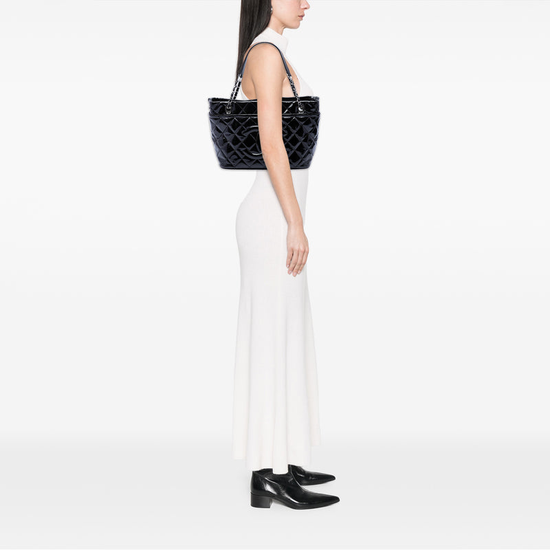 CC Quilted Patent Timeless Soft Tote - Image 6