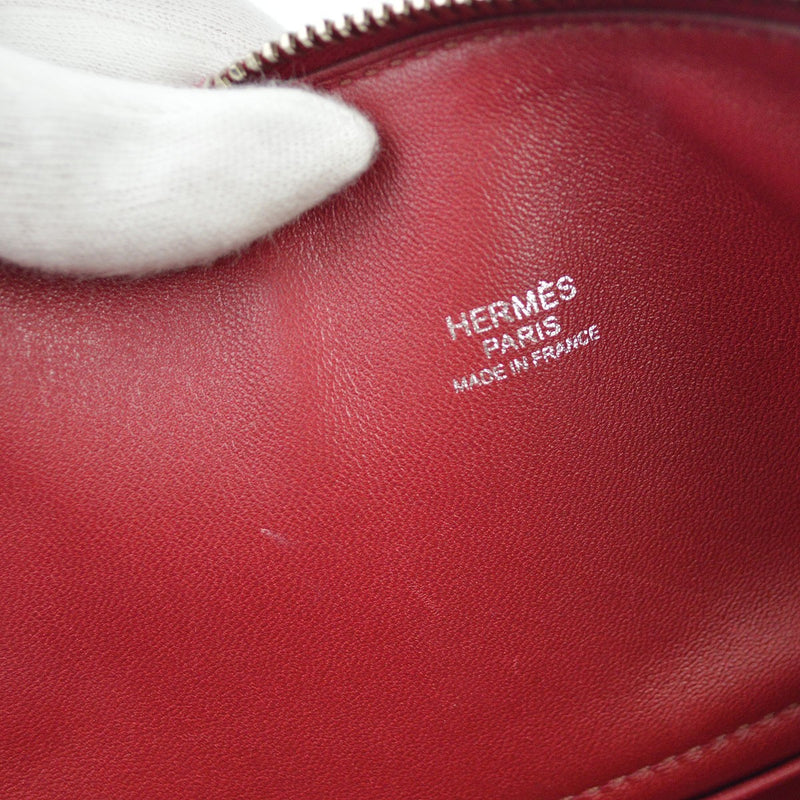 Hermes Bolide Clemence Red Leather Bag