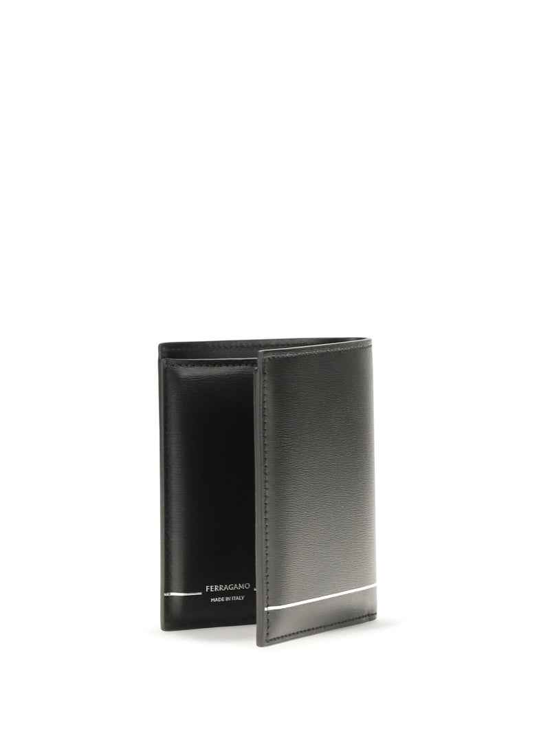 Ferragamo Wallet — Black Calf Leather
