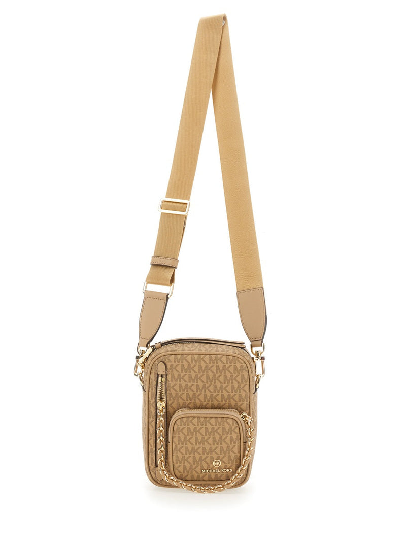 Michael Michael Kors Shoulder Bag — Beige Leather