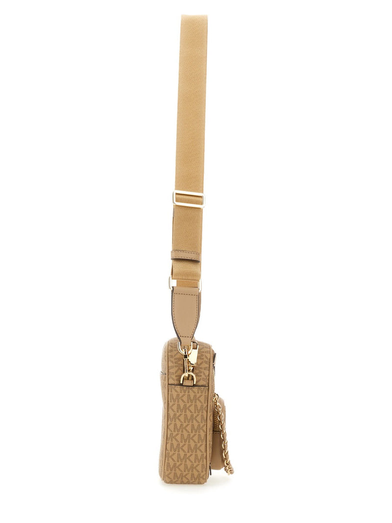 Michael Michael Kors Shoulder Bag — Beige Leather