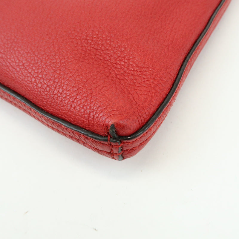 Gucci Logo Portfolio Printed Leather Red Bag
