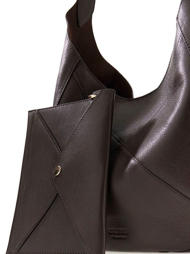 Guess Pauline Hobo Bag — Brown Cow Leather