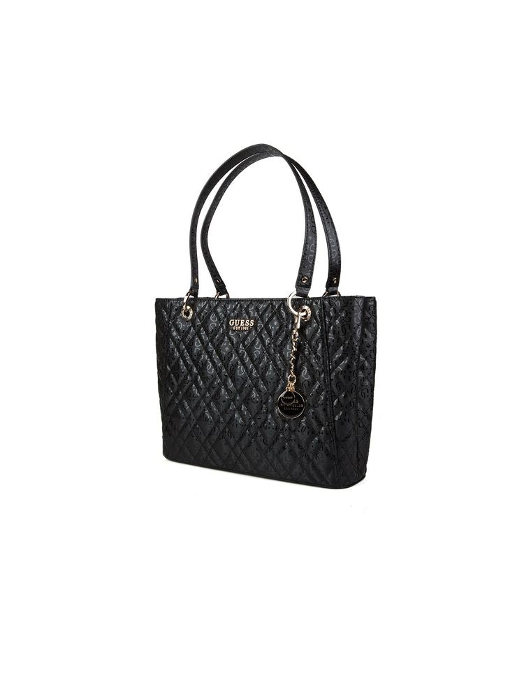 Guess Isemay Noel Tote Bag — Black Polyurethane