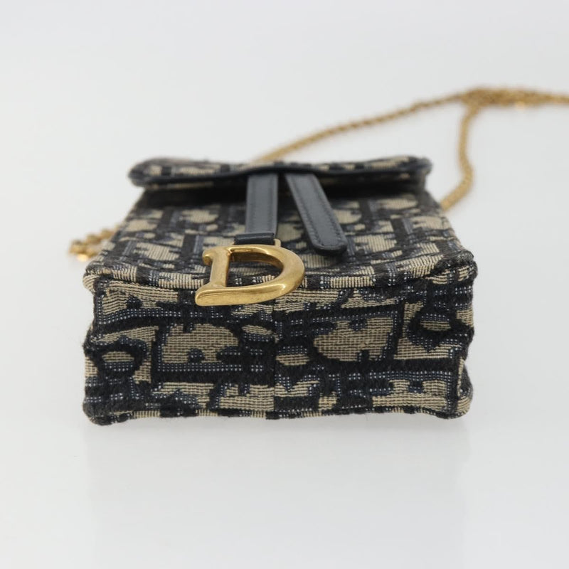 Christian Dior Phone Case Oblique Canvas Navy Bag