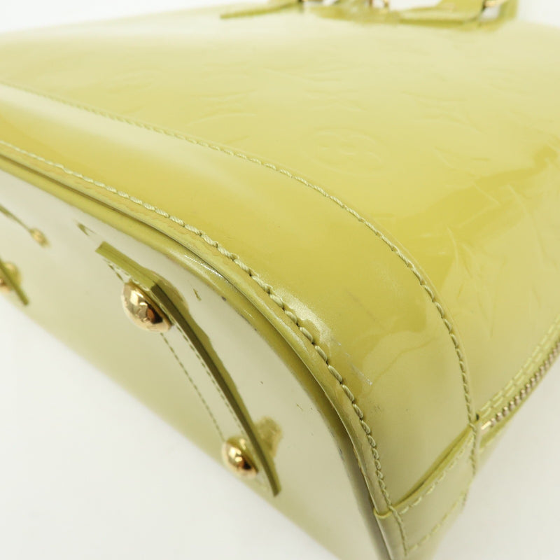 Louis Vuitton Alma Monogram Vernis Green Patent_leather Bag
