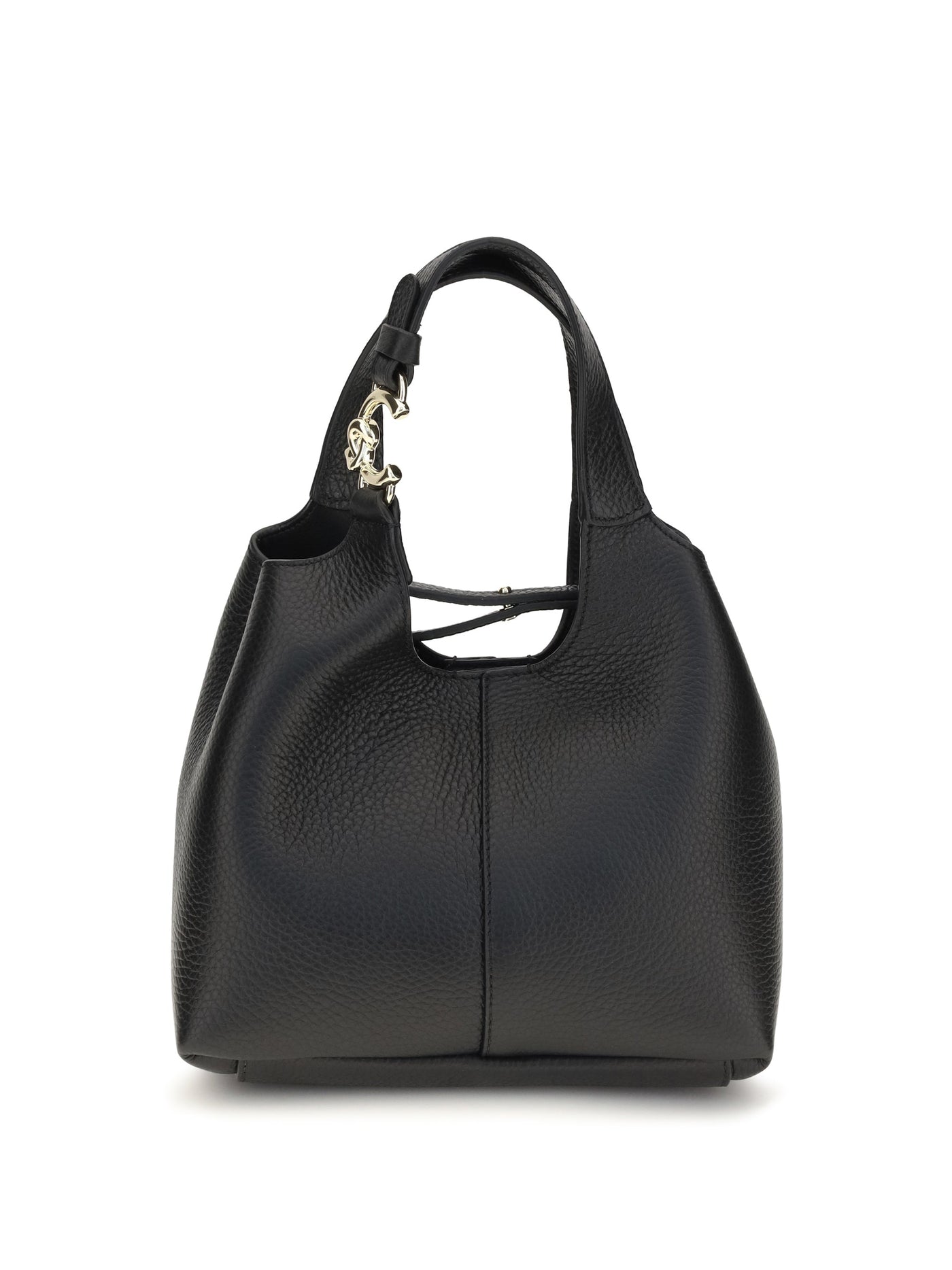 Coccinelle Shoulder Bag — Black Calf Leather Bos Taurus