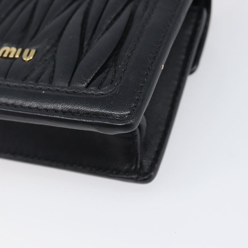 Miu Miu Biker Chain Matelasse Leather Black Bag