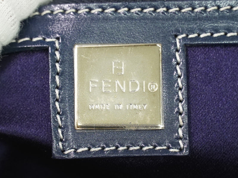 Fendi Vintage Shoulderbag Canvas Navy Bag