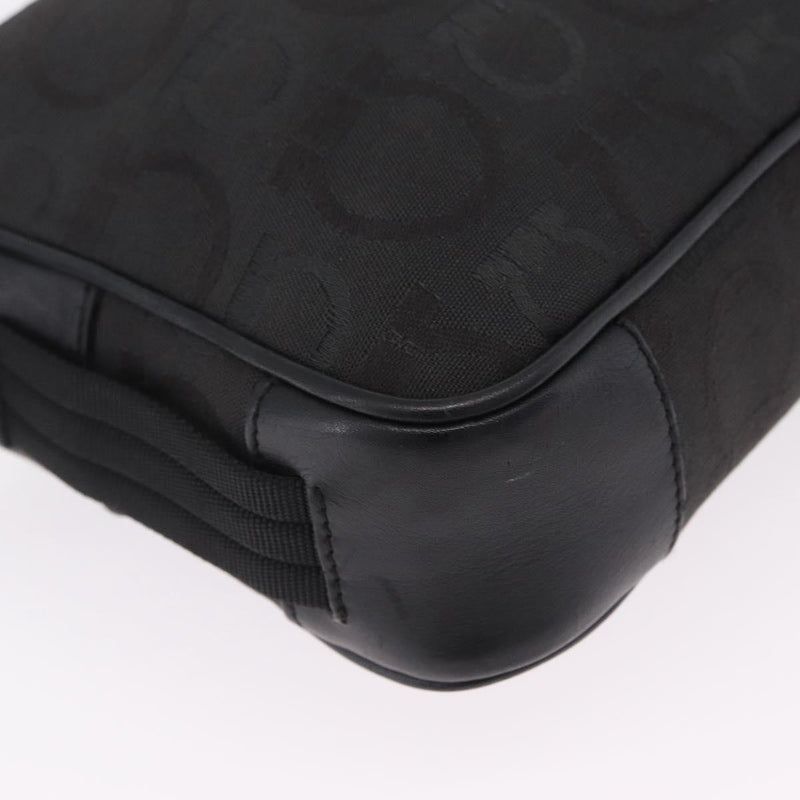 Salvatore Ferragamo Gancini Canvas Black Bag