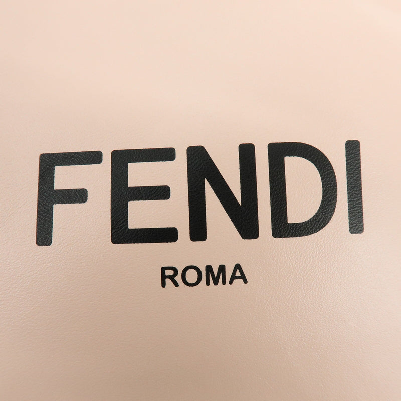 Fendi Logo Drawstring Leather Pink Bag