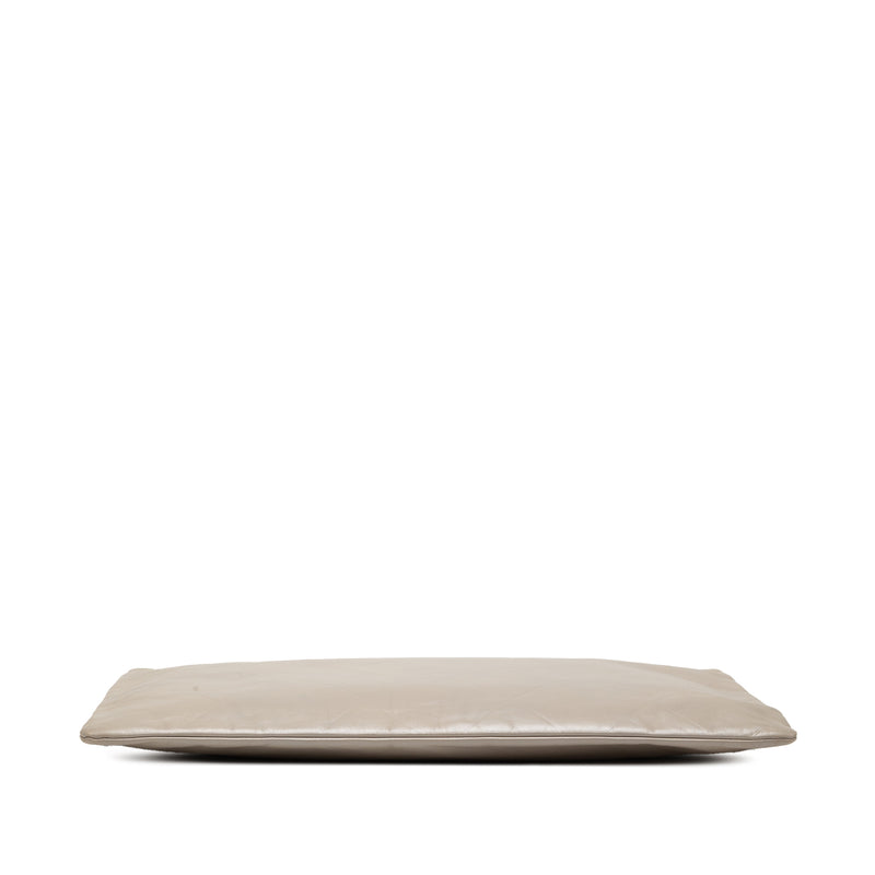 Metallic Embossed Calfskin Flat Handbag - Image 3