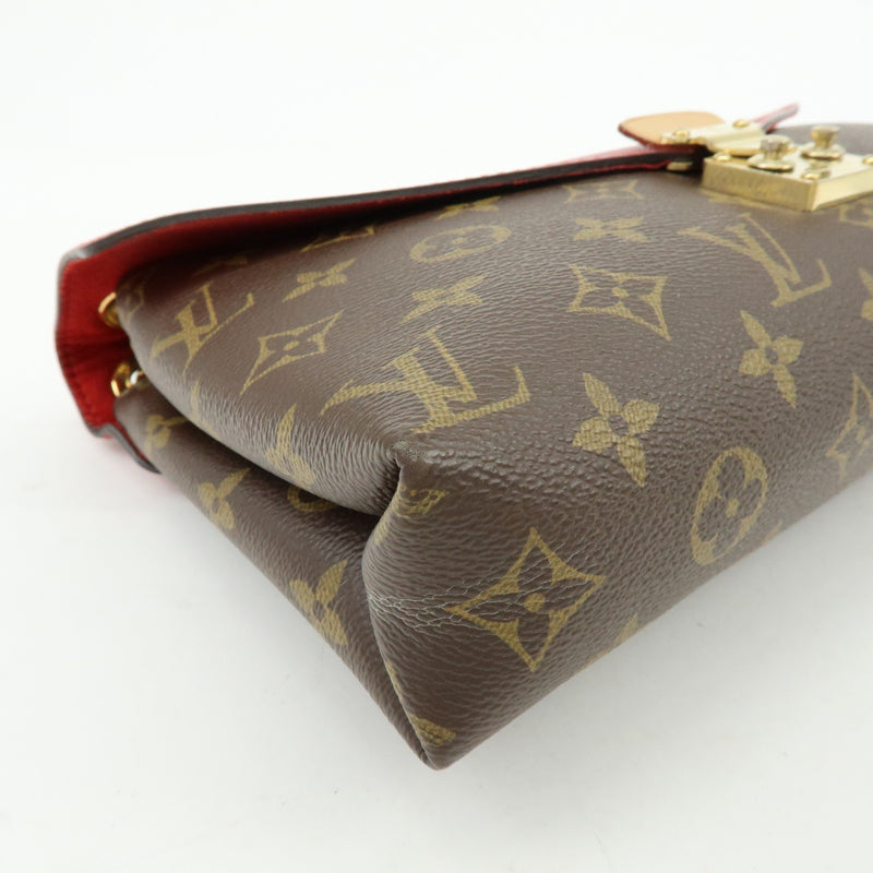 Louis Vuitton Pallas Chain Monogram Canvas And Calfskin Brown Bag