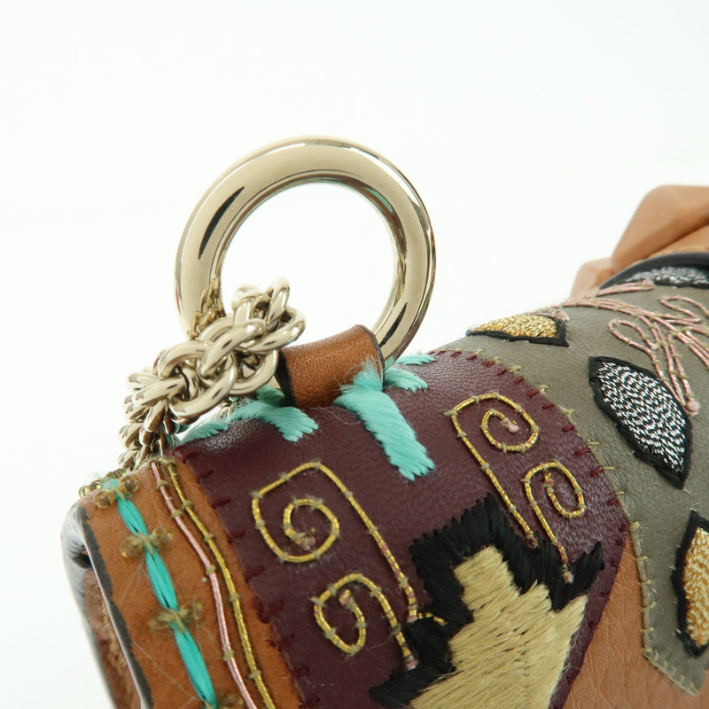 Valentino Garavani Glam Lock Leather Brown Bag