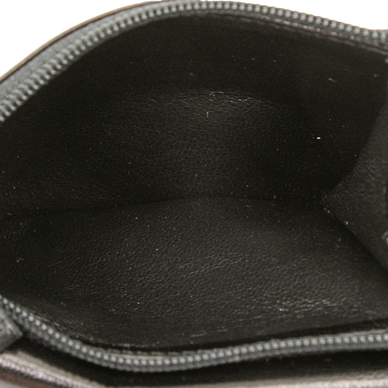 Calfskin Metal Clasp Bifold Small Wallet - Image 4