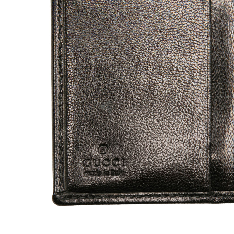 Calfskin Metal Clasp Bifold Small Wallet - Image 5