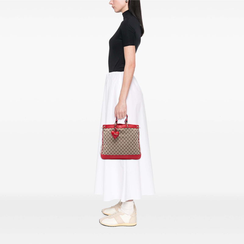 Medium GG Canvas Valentine Top Handle Bag - Image 6