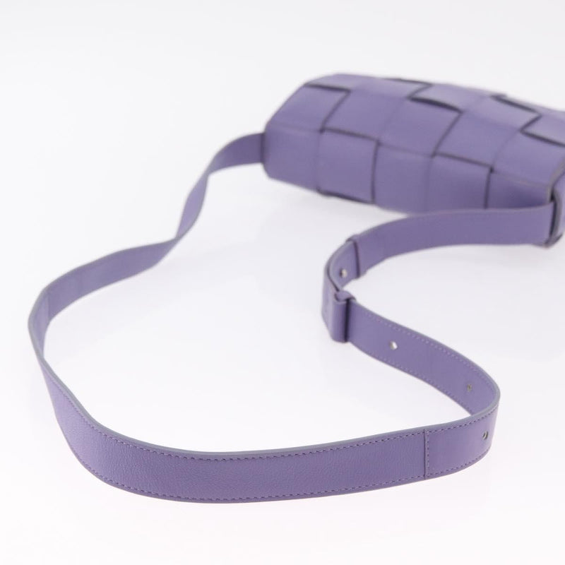 Bottega Veneta Cassette Maxi Intrecciato Leather Purple Bag