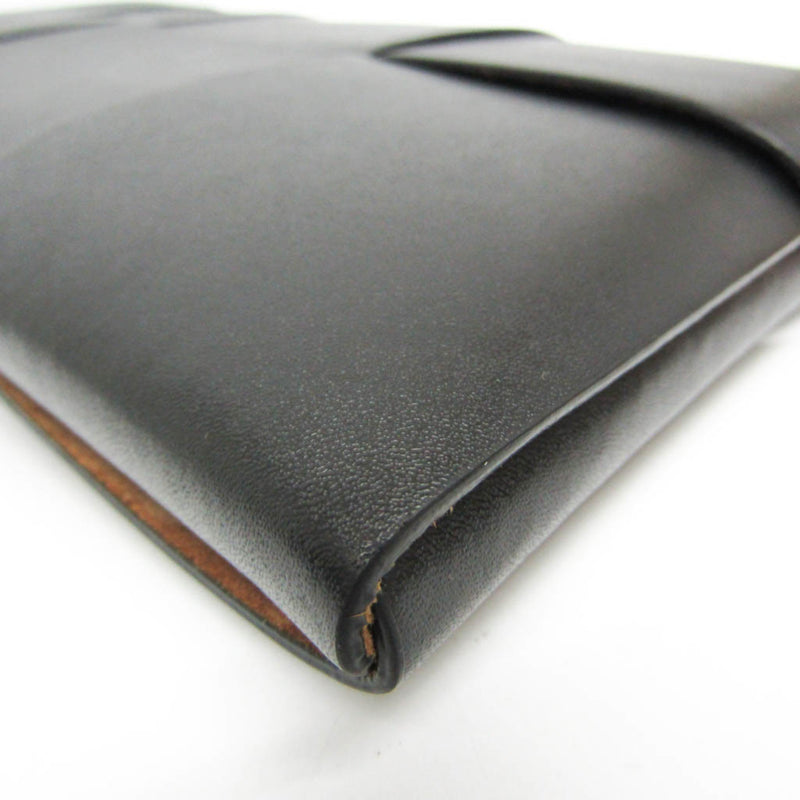 Bottega Veneta Cut Out Maxi Intrecciato Leather Black Bag