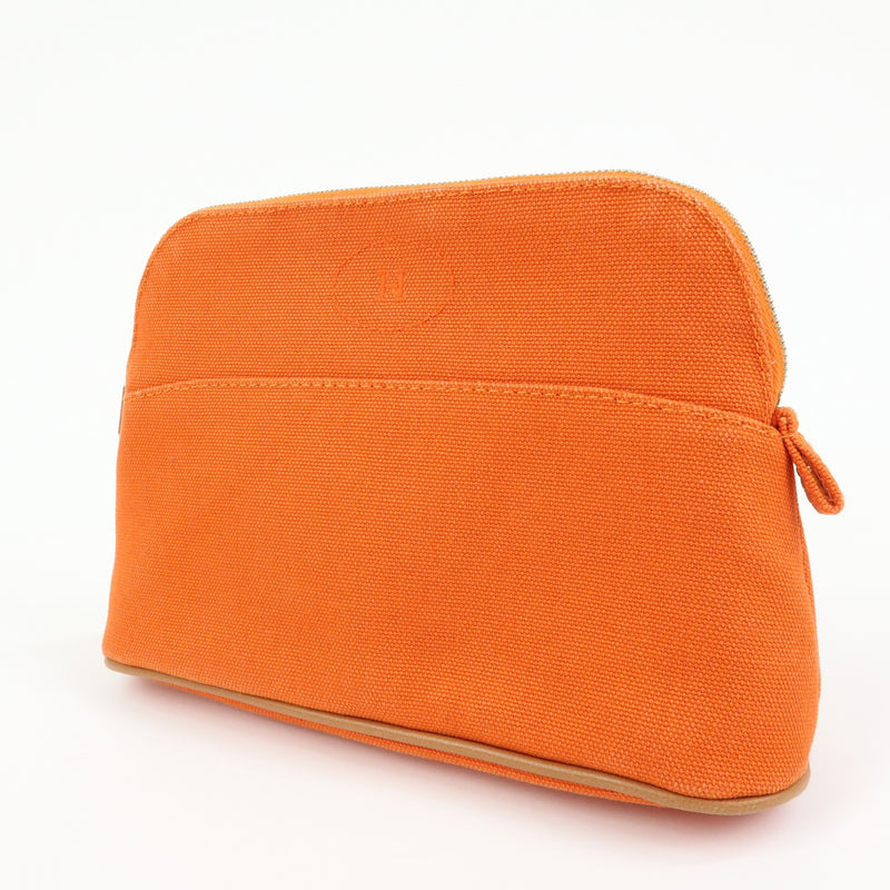 Hermes Bolide Travel Canvas Orange Bag