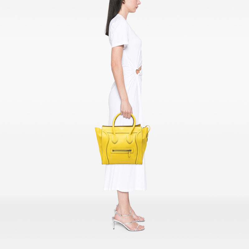 Mini Calfskin Luggage Tote - Image 7