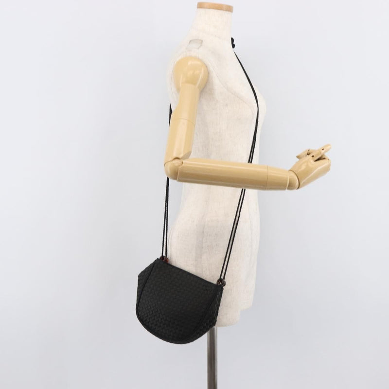 Bottega Veneta Vintage Intrecciato Hobo Nylon Black