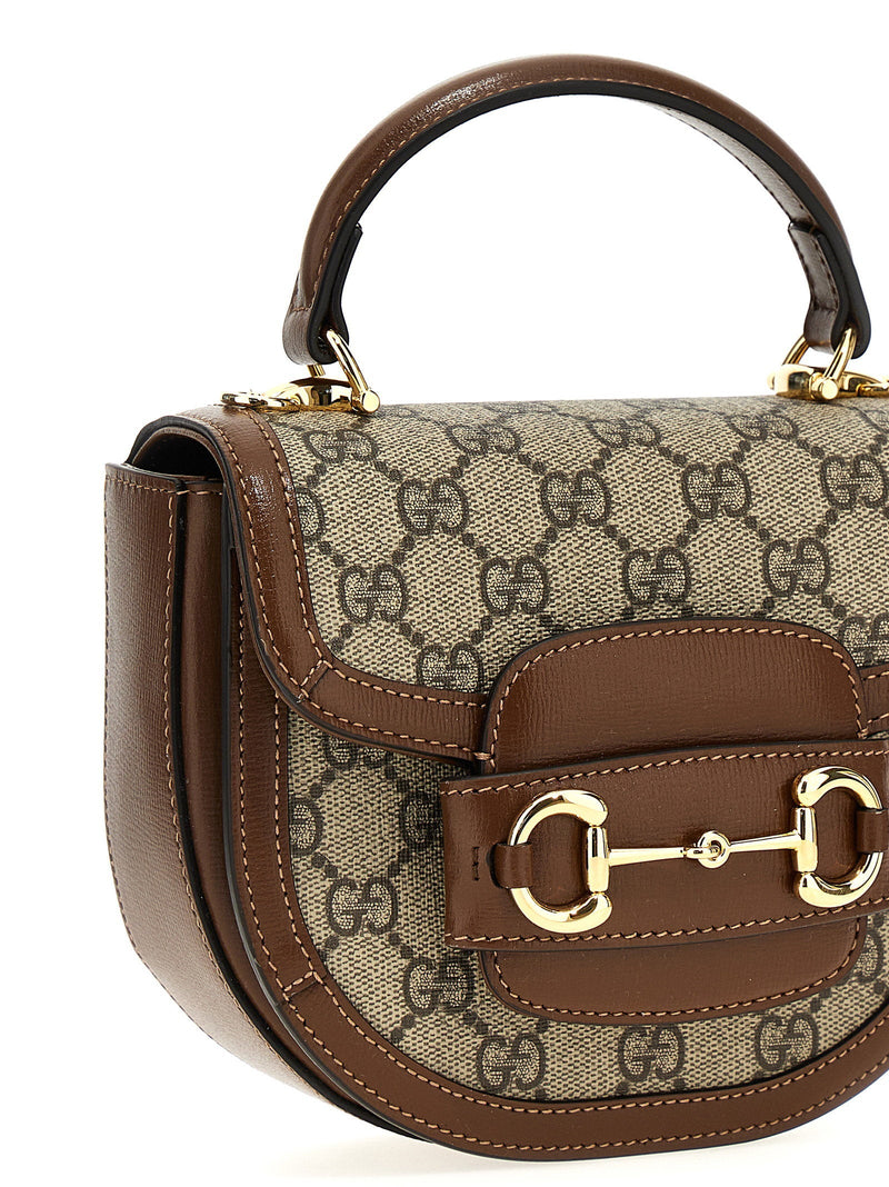Gucci Horsebit 1955 Top Handle Bag — Brown