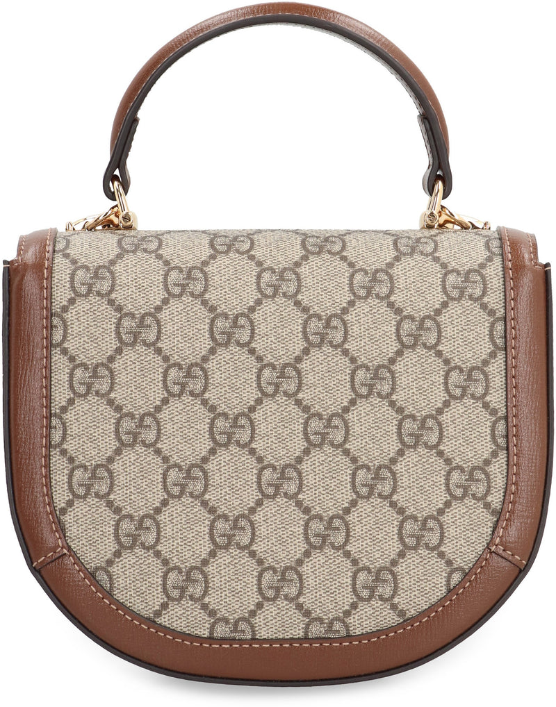 Gucci Horsebit Top Handle Bag — Beige