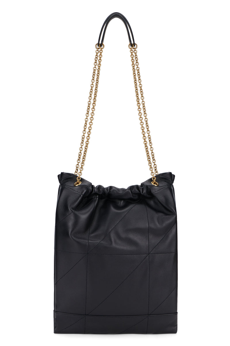 Saint Laurent Quilted Lambskin Shoulder Bag — Black Leather