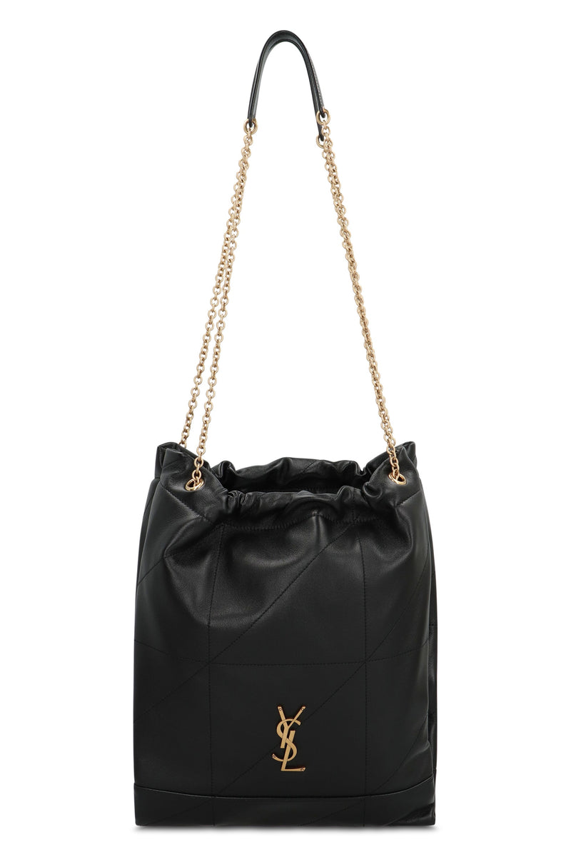 Saint Laurent Quilted Lambskin Shoulder Bag — Black Lamb