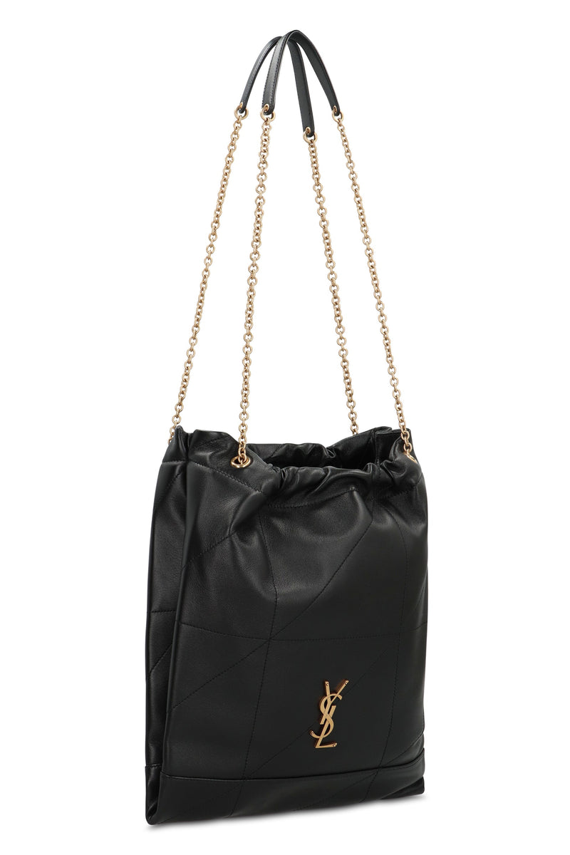 Saint Laurent Quilted Lambskin Shoulder Bag — Black Lamb