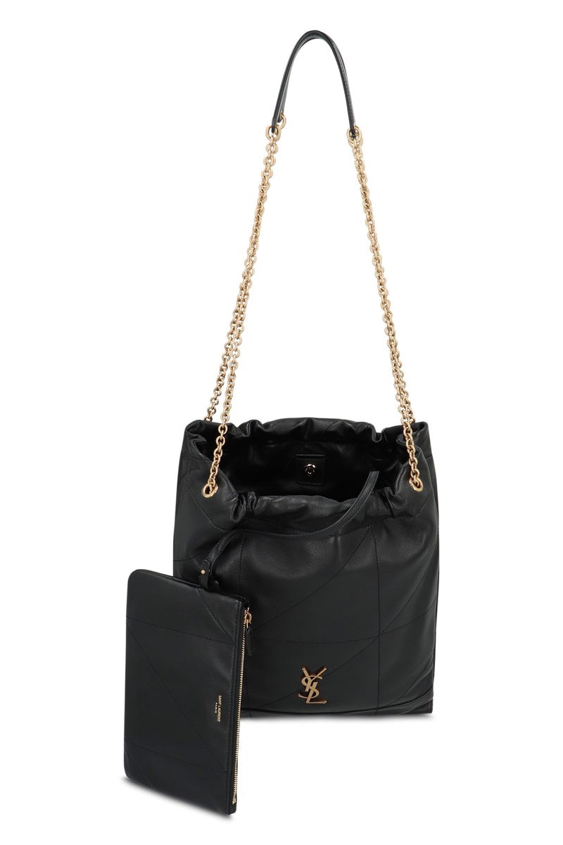Saint Laurent Quilted Lambskin Shoulder Bag — Black Lamb