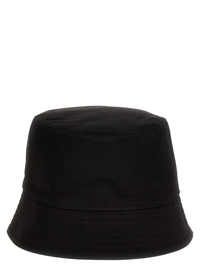 Alexander Mcqueen Logo-Embroidered Bucket Hat — Black Cotton