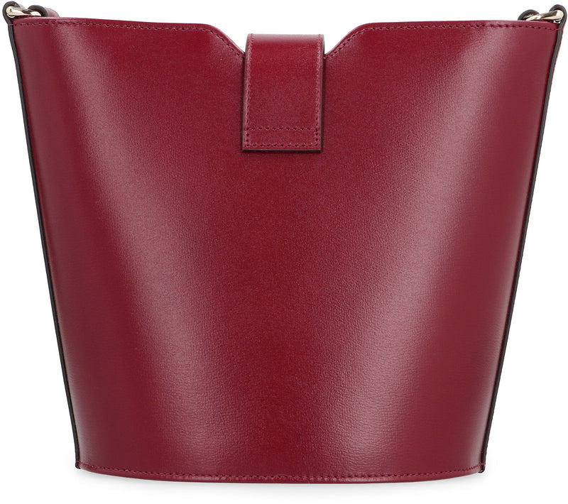 Gucci Mini Leather Bucket Bag — Red