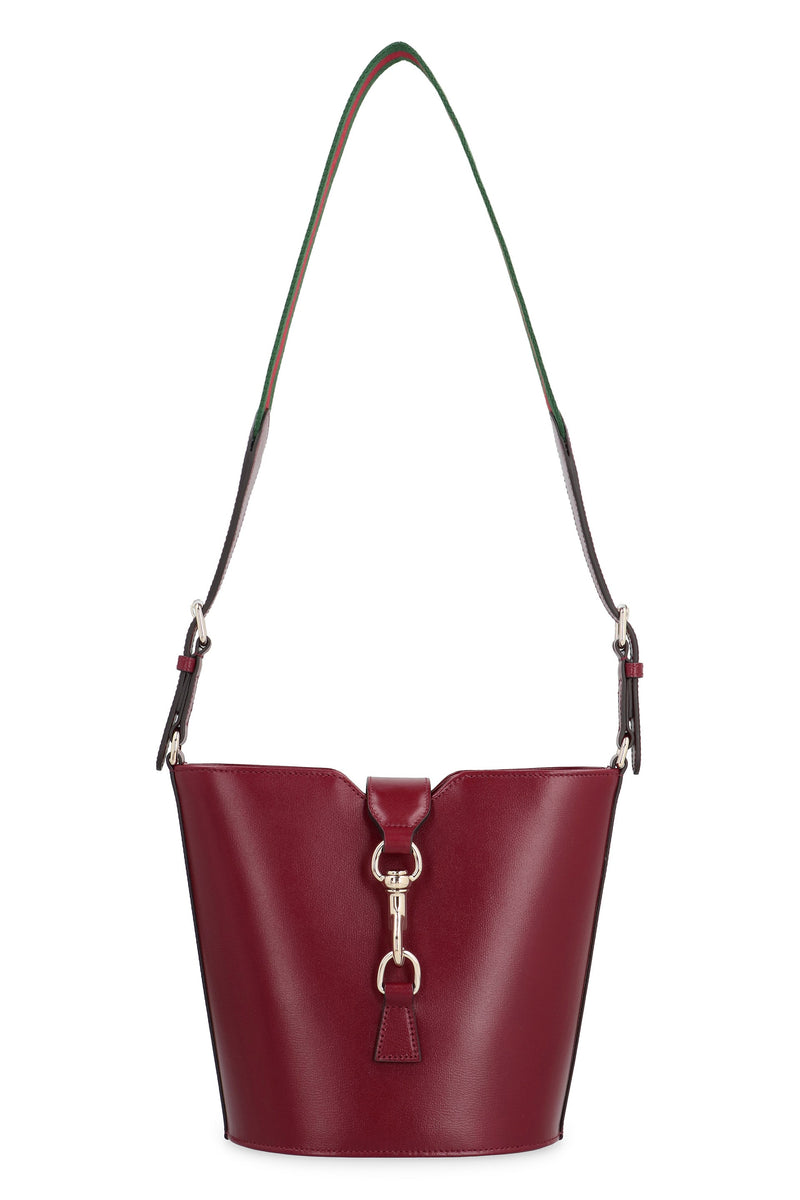 Gucci Mini Leather Bucket Bag — Red